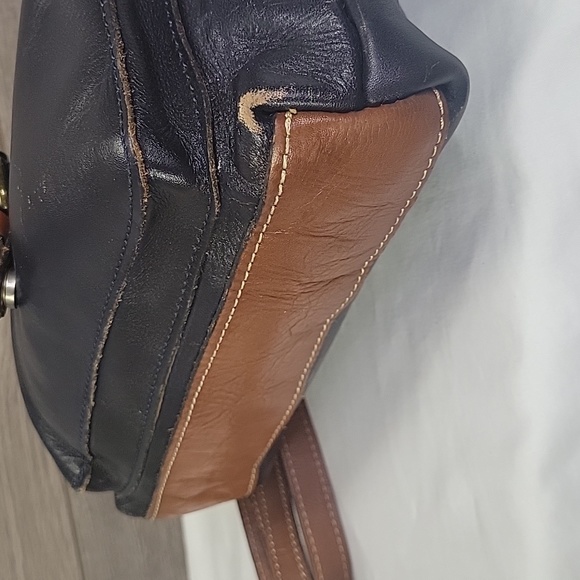 Patricia Nash Navy Blue Leather Crossbody Shoulder Bag - Picture 10 of 16